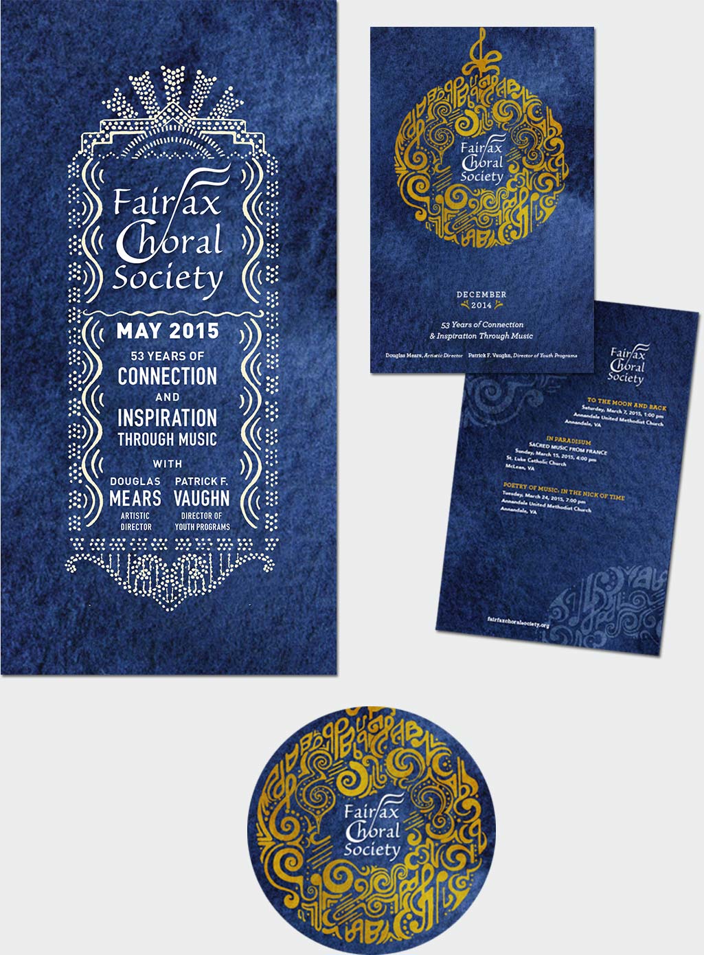 Poster, program and CD design for Fairfax Choral Society