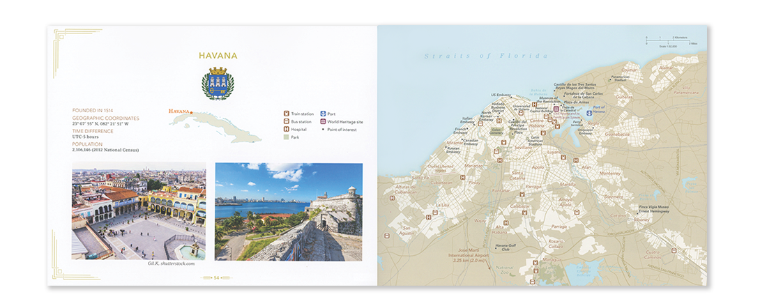 Cuba mapfolio, map of Havana
