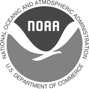 The logo of NOAA, the National oceanic and Atmospheric Administration, a client of Luna Creative